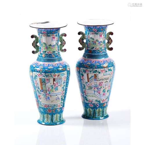 A pair of vases