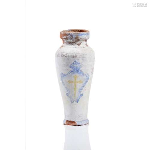 A vase with Saint James Military Order armorial shield