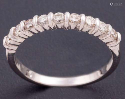 RING MADE OF 18 KT GOLD WITH DIAMONDS _<br />
ring type half...