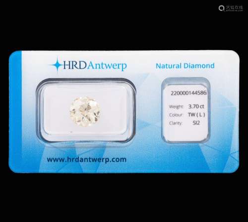 UNMOUNTED SEALED DIAMOND WITH HRD_ CERTIFICATE<br />
Unmount...