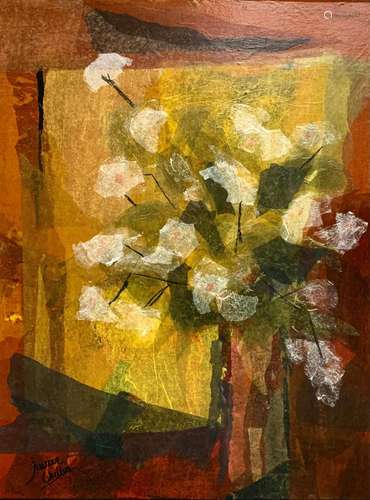 JAVIER CHILLÓN (Madrid, 1977) _<br />
WHITE FLOWERS 6__ ACRY...