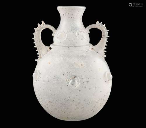 MALLORQUIN GLASS DOUBLE HANDLE AMPHORA _<br />
Glass_.<br />...