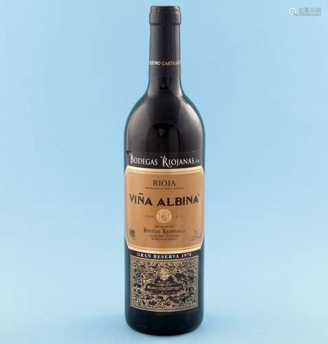 VIÑA ALBINA, RIOJA Gran Reserva wine 1978. 75cl.