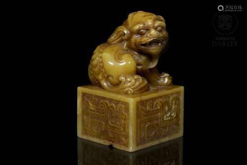 "Lion" stamp, Shoushan stone, 20th century