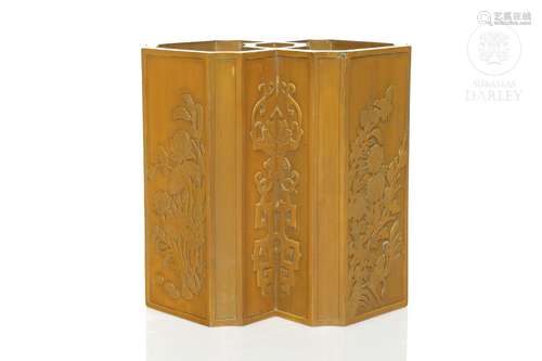 Bamboo double brush pot, 20th century