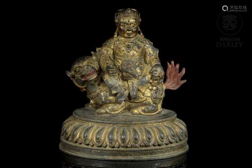 Bronze sculpture "Vaishravana", China, 19th - 20th...