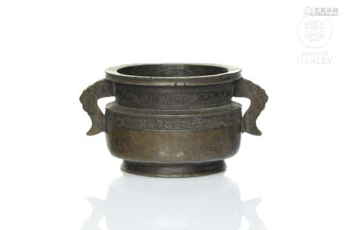 Bronze censer, Qing dynasty