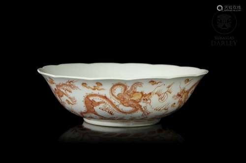 Enameled "dragon" bowl, with Daoguang mark