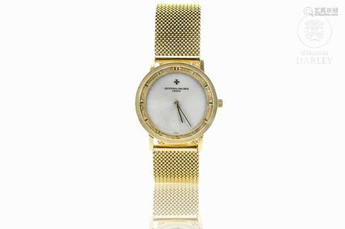 Vacheron & Constantin" Geneve watch in 18k yellow g...