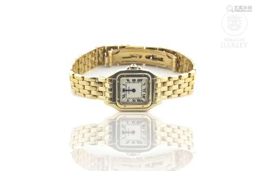 Cartier "Panthere" ladie watch in 18k yellow gold,...