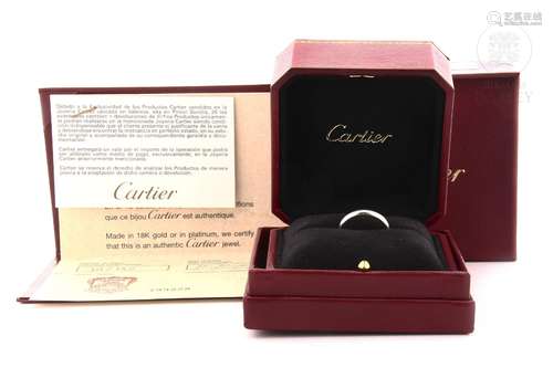 Platinum wedding ring "Cartier", with case