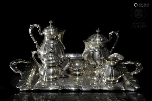 Spanish silver coffee set, 20th century