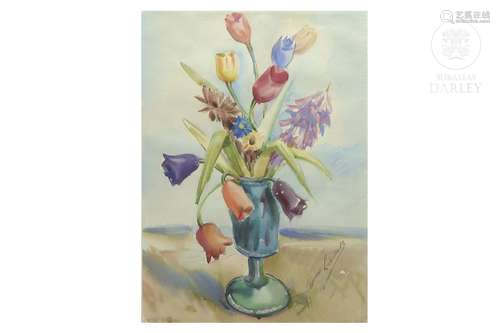 Genaro Lahuerta (1905 - 1985) "Flower vase"