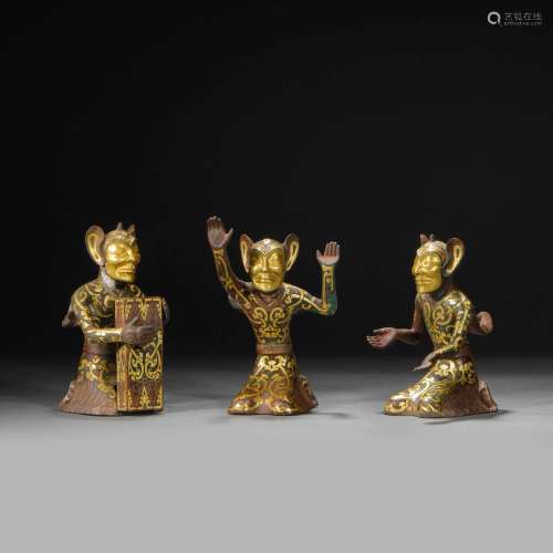 Ming Dynasty of Before,Inlaid Gold and Silver Characters