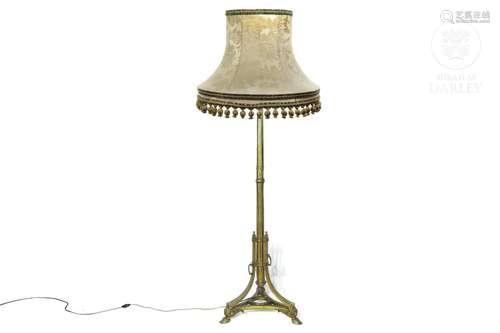 Gilded bronze lamp base, 20th century