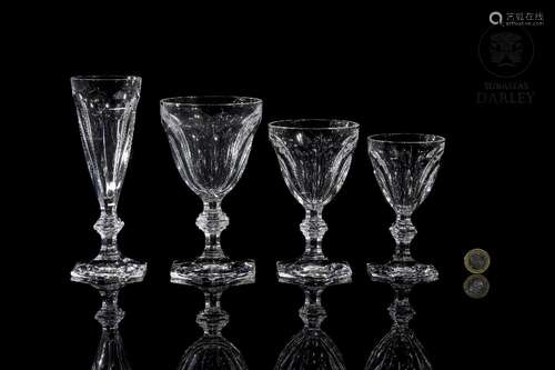 Glassware model "Harcourt", Baccarat France, c.195...