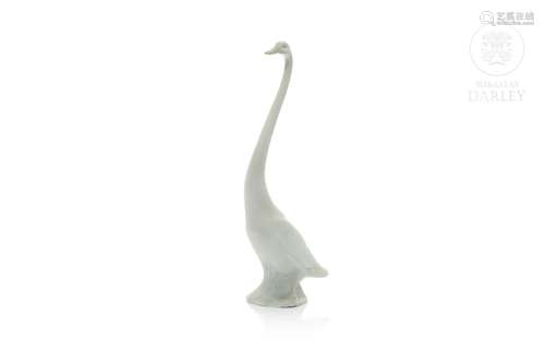 "High-necked goose" porcelain, Lladró, ca. 1960.