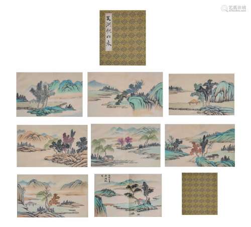 Modern Times,Wu Hufan Paper Landscape Picture Album