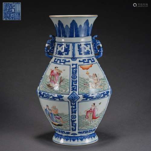 Qing Dynasty,Famille Rose Character The Eight Immortals Cros...