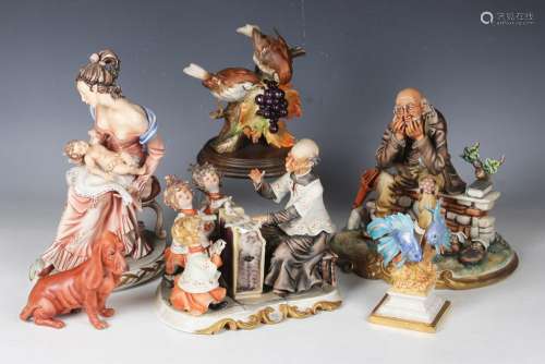 A Capodimonte figure group by Cortese