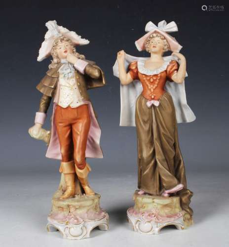 A pair of Royal Dux figures