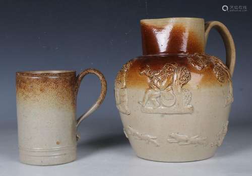 A stoneware tavern mug