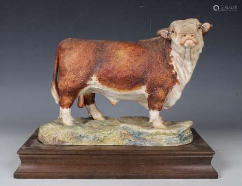 A Hereford Fine China limited edition model of a Hereford Bu...
