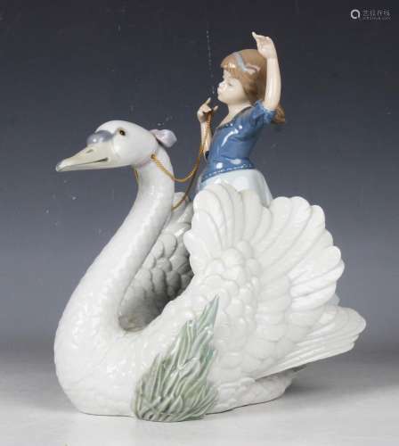 A Lladro figure The Swan and The Princess