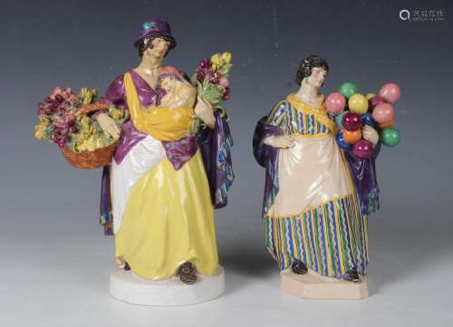 Two Charles Vyse pottery figures