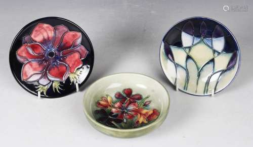 A Moorcroft Spring Flowers pattern small circular bowl