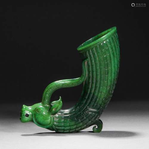 Ming Dynasty of Before,Hetian Jade Cattle Head Cup