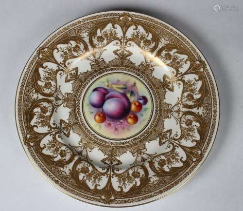 A Royal Worcester cabinet plate