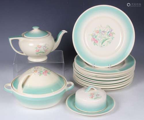 A large group of Susie Cooper Dresden pattern tablewares