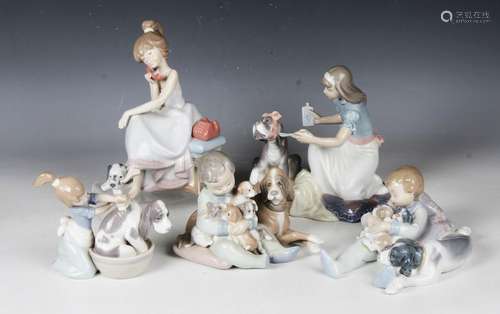 Five Lladro figures