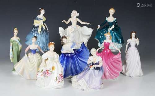 Ten Royal Doulton figures