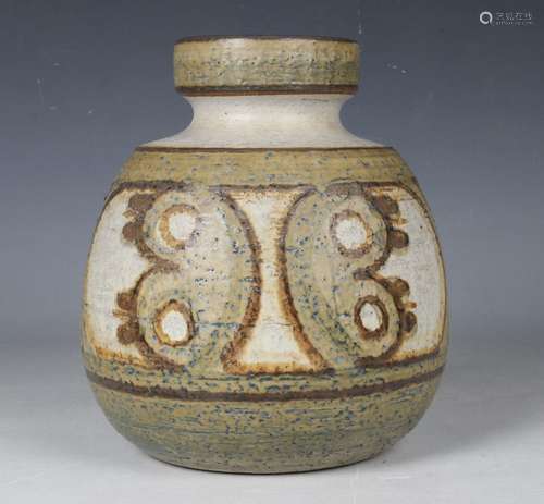 A Soholm stoneware Danish pottery studio vase