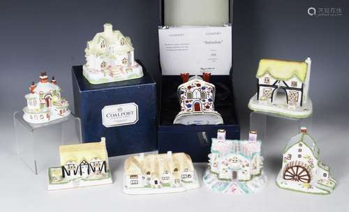 Twenty Coalport bone china cottages