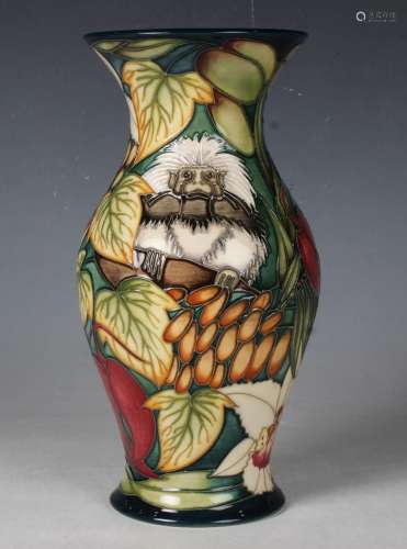 A Moorcroft Cotton Top pattern limited edition vase