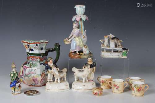 A small group of pottery and porcelain
