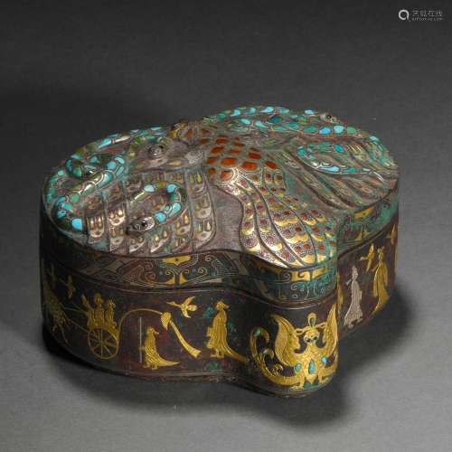 Ming Dynasty of Before,Inlaid Gold and Silver Beast Pattern ...