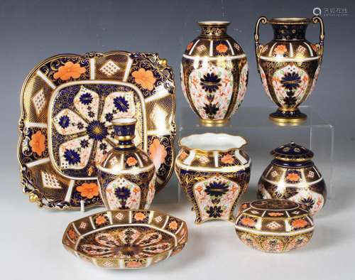 Eight pieces of Royal Crown Derby decorated in the 1128 Japa...