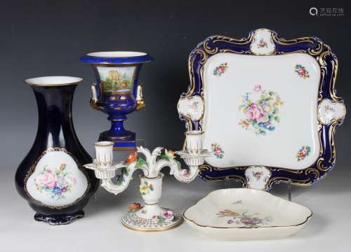 A small group of Continental porcelain