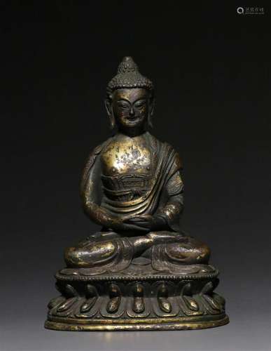 Copper and gold Buddha in Ming Dynasty