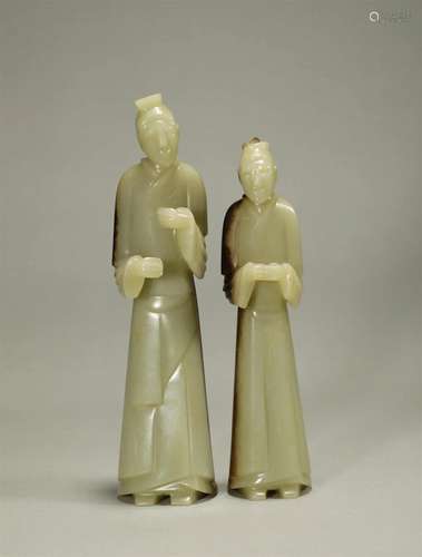 A group of jade people of the Han Dynasty