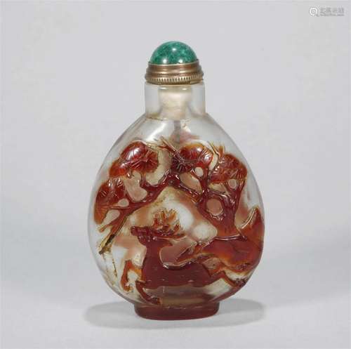 In the Qing Dynasty, the official snuff bottle was added to ...