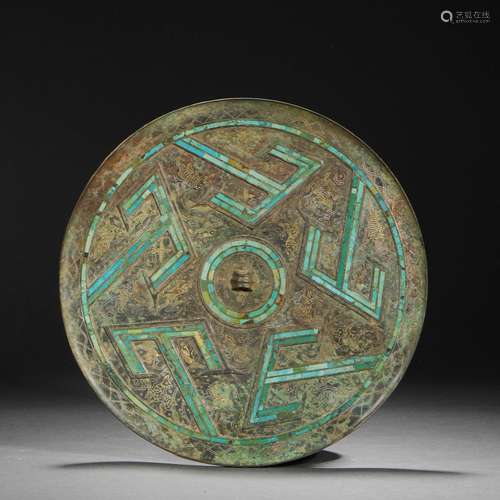 Ming Dynasty or Before, Bronze Shanzi Mirror