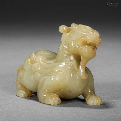 Ming Dynasty or Before,Hetian Jade Beast