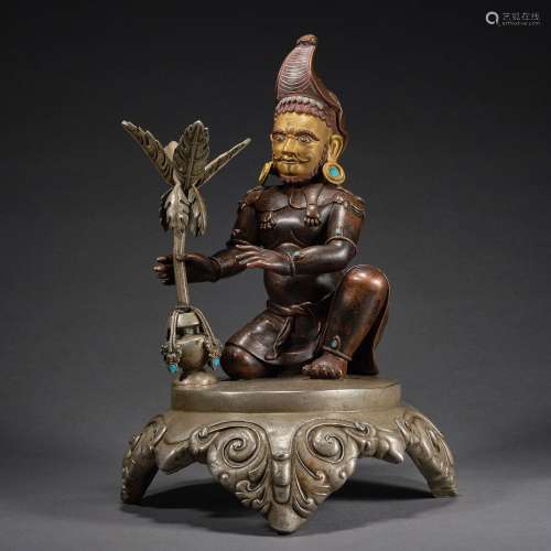 Qing Dynasty,Bronze Guru Statue