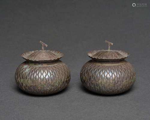 Qing Dynasty,Silver Flower Jar