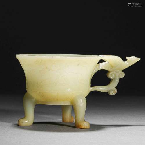 Ming Dynasty of Before,Hetian Jade Beast Head Cup